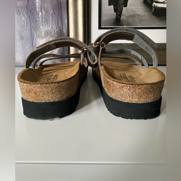 NAOT Women Size 11 Columbus Sandals Mirror Leather Silver Rhinestones 42 - Picture 7 of 7